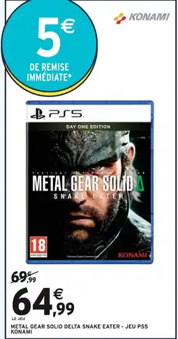 Intermarché KONAMI Metal Gear Solid Delta Snake Eater - Jeu PS5 offre