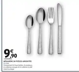 Intermarché Ménagère 24 pièces argentée offre