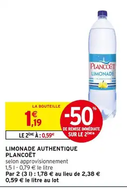 Intermarché Plancoët Limonade Authentique offre