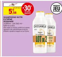 Intermarché Dessange Shampooing Nutri Extrême offre