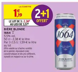 Intermarché 1664 Bière Blonde offre