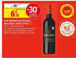Intermarché Mouton Cadet Aop bordeaux rouge mouton cadet hve3 offre
