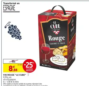 Intermarché LE CUBE Vin rouge offre
