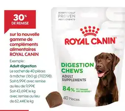 Truffaut Royal Canin 30% de remise sur la nouvelle gamme de compléments alimentaires ROYAL CANIN offre