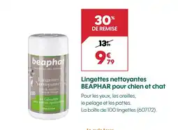 Truffaut Beaphar Lingettes nettoyantes pour chien et chat offre