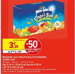 Intermarché Capri-Sun Boisson aux fruits multivitaminés offre