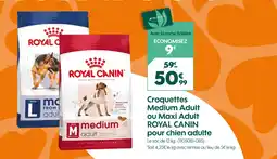 Truffaut Royal Canin Croquettes Medium Adult ou Maxi Adult pour chien adulte offre