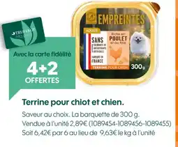 Truffaut Empreintes Terrine pour chiot et chien offre