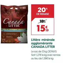 Truffaut CANADA LITTER Litière minérale agglomérante offre