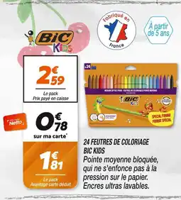 Netto BIC KIDS 24 feutres de coloriage offre