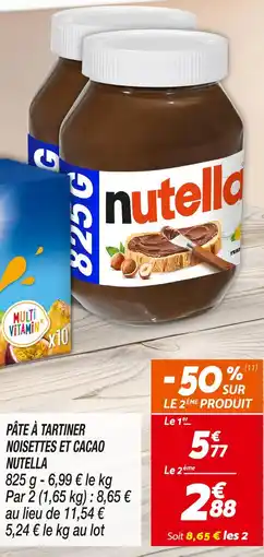 Netto NUTELLA Pâte à tartiner offre