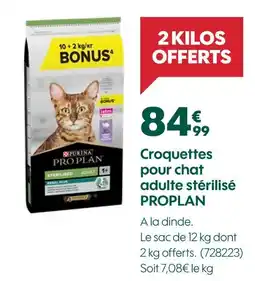 Truffaut Purina Pro Plan Croquettes pour chat adulte stérilisé offre