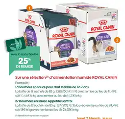 Truffaut Royal Canin Bouchées en sauce pour chat stérilisé de 1 à 7 ans offre