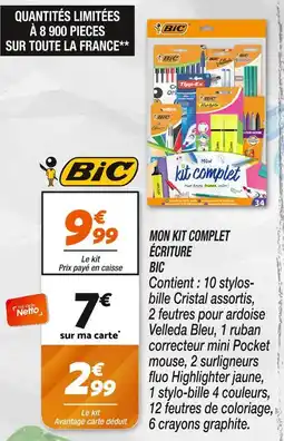 Netto BIC Mon kit complet écriture offre