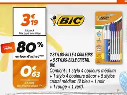 Netto BIC Stylos-bille 4 couleurs et cristal offre