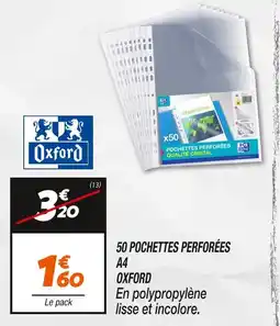 Netto OXFORD 50 pochettes perforées a4 offre