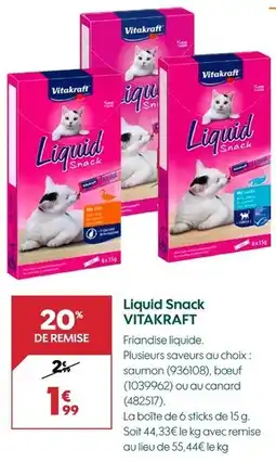 Truffaut VITAKRAFT Liquid Snack offre