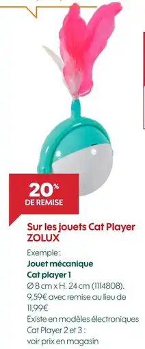 Truffaut Zolux Jouet mécanique Cat player 1 offre