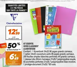 Netto CLAIREFONTAINE Kit essentiel scolaire offre