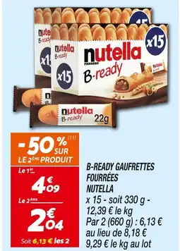 Netto NUTELLA B-ready gaufrettes fourrées offre