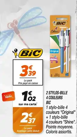 Netto Bic Stylos-bille 4 couleurs offre