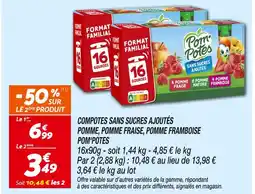 Netto POM'POTES Compotes sans sucres ajoutés offre