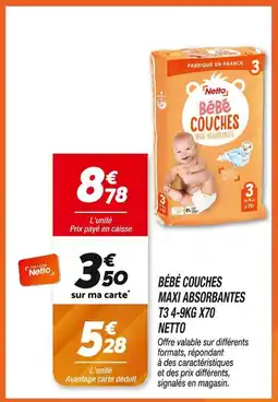 Netto NETTO Bébé couches maxi absorbantes offre