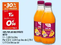 Netto NETTO 100% pur jus multifruits offre