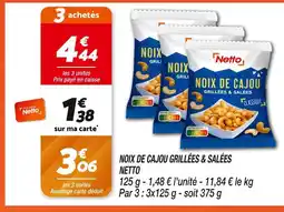 Netto Netto Noix de cajou grillées & salées offre