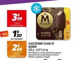 Netto MAGNUN Glace bâtonnet classic x6 offre