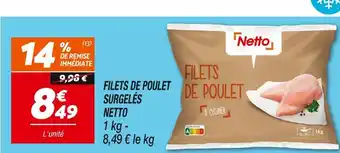 Netto NETTO Filets de poulet surgelés offre