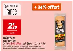 Netto PASO TRAITEUR Préfou à l'ail offre