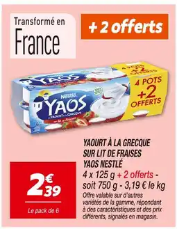 Netto NESTLÉ Yaourt à la grecque sur lit de fraises offre