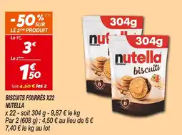 Netto Nutella Biscuits fourrés x22 offre