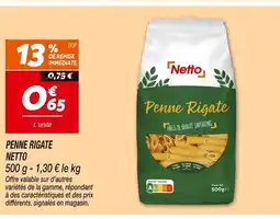 Netto NETTO Penne Rigate offre