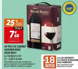 Netto Roche Mazet IGP PAYS D'OC CABERNET SAUVIGNON ROUGE offre
