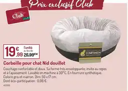 Botanic CHAMPION COMPANION Corbeille pour chat Nid douillet offre