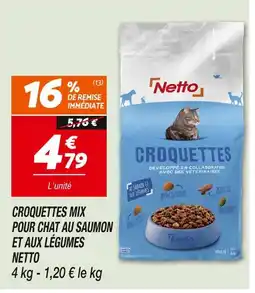 Netto Netto Croquettes mix pour chat au saumon et aux légumes offre