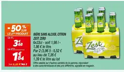 Netto ZEST ZERO Bière sans alcool citron offre