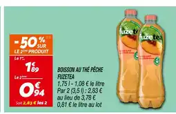 Netto FUZETEA Boisson au thé pêche offre