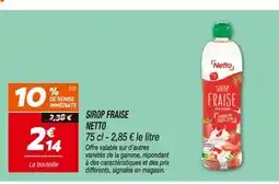 Netto NETTO Sirop fraise offre
