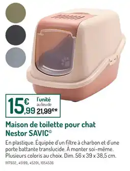 Botanic SAVIC Maison de toilette pour chat Nestor offre