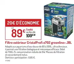 Botanic JBL Filtre extérieur CristalProfi e702 greenline+ offre