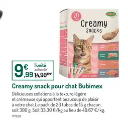 Botanic Bubimex Creamy snack pour chat offre