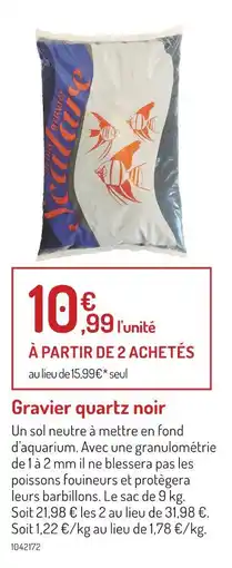 Botanic Scalaire Gravier quartz noir offre