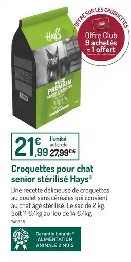 Botanic Hays Croquettes pour chat senior stérilisé offre