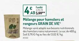 Botanic GRAIN DE VIE Mélange pour hamsters et rongeurs offre