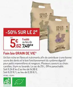 Botanic Grain de Vie Foin bio offre