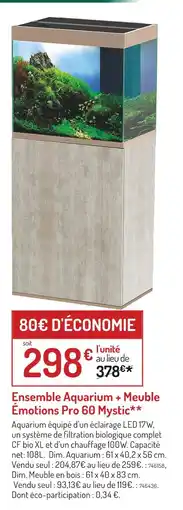 Botanic Ensemble Aquarium + Meuble Émotions Pro 60 Mystic offre