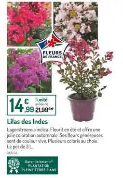 Botanic Lilas des Indes offre
